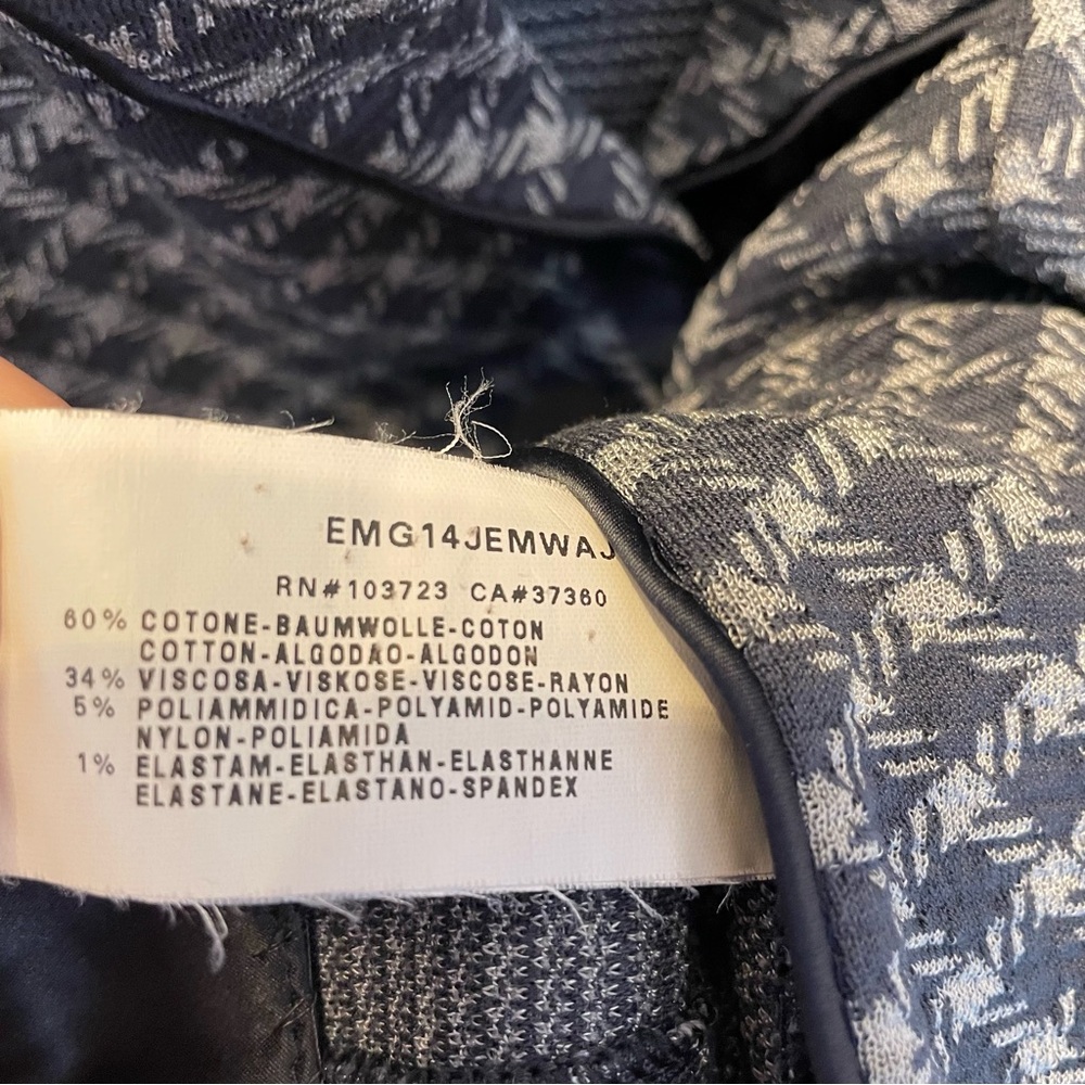 Armani Collezioni Blazer Size 8 Italy Clueless Geometric Office Preppy Academia - Picture 12 of 13